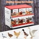 thumbnail image 4 of Historyli Nidos de 6 compartimentos para gallinas,desplegables y con ruedas,nidos Dulex para gallinas con recogida de huevos,nidos para gallinas,patos y aves de corral,gallinero metálico con percha., 4 of 6