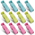 thumbnail image 1 of 12 Pack Bread Bag Clips, Bag Clips, Bagel Clips, Non-Slip Handles, Easy to Squeeze and Lock, 1 of 5