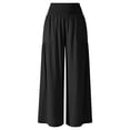 thumbnail image 5 of RUTAYY Women's Pants Casual High Waist with Pocket Drawstring Elastic Waist Comfortable Solid Color Travel Elegant Trousers, 5 of 7