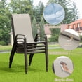 thumbnail image 6 of Arlopu 5 Piece Patio Dining Set, Patio Glass Table & 4 Stackable Chairs with Umbrella Hole for Backyard & Gardens, All Weather, 6 of 10