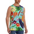 thumbnail image 2 of Bingfone Vegetable Pattern Men's Tank Tops Workout Sleeveless Tee Shirts Running Beach Tanks for Men-Small, 2 of 8
