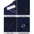 thumbnail image 3 of COOFANDY Men's Business Suit Vest,Slim Fit Formal Skinny Wedding Waistcoat,, 3 of 6
