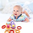 thumbnail image 3 of Juguetes De Clasificación Y Apilamiento De Madera Para Niños, Bloques De Reconocimiento De Color Con Forma Geométrica, Rompecabezas De Aprendizaje Temprano, Juego De Mesa, Regalos Para Niños Eigraketly FN005778-00, 3 of 6