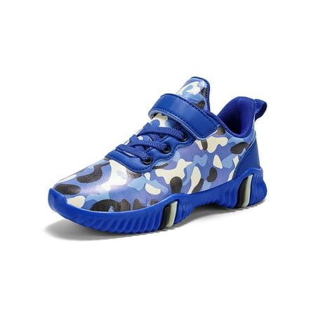 

Zodanni Children Breathable Round Toe Athletic Shoes Boy s Jogging Lightweight Low Top Trainers Blue 7.5
