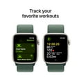 thumbnail image 5 of Open Box Apple Watch SE 2nd Generation (GPS+Cellular) 44mm Aluminum Case with Lake Green Sport Loop - Starlight, 5 of 5