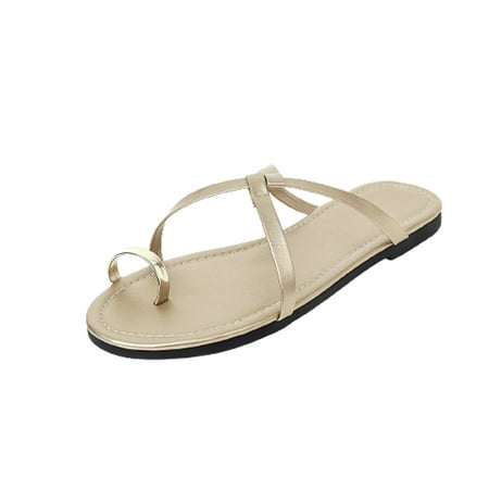 

Womens Leisure Vacation Comfortable Breathable Sleeve Flat Bottom Sandals Summer Open Toe Slide Sandals Comfortable Flats Flip-Flops Sandal Casual Platforms Wedge Sandals Heeled Sandals A38232