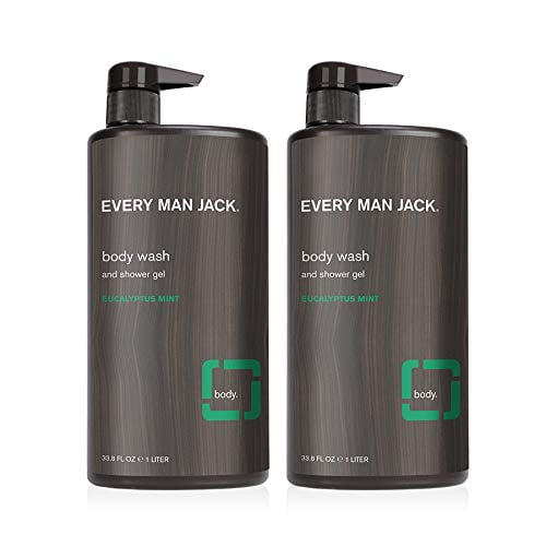 Body Wash Every Man Jack Eucalyptus Mint, 1 litro, para hombre, paquete de 2