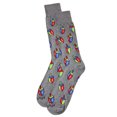 thumbnail image 3 of MeMoi Men's Colorful Hanukkah Dreidel Novelty Crew Socks - Mens - Male, 10-13, Medium Gray Heather, 3 of 6