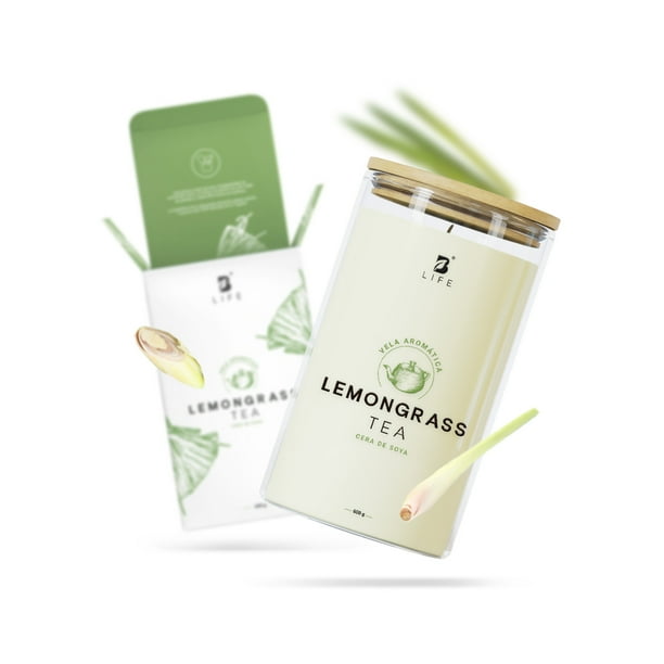 Vela De Soya Aromática B Life | 600 g | Aroma Té De Limón | Duración 120 Horas.
