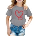 thumbnail image 3 of T-shirt Graphique de la Saint-Valentin pour Enfants, Chemise Imprimée Décontractée avec Slogan Amusant, Haut de Mode, 3 of 3