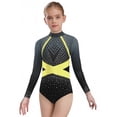 thumbnail image 3 of Hansber Gymnastics Leotard for Girls Rhinestone Long Sleeve Bodysuit Vest and Leggings Tumbling Dance Outfit Gray 16, 3 of 7