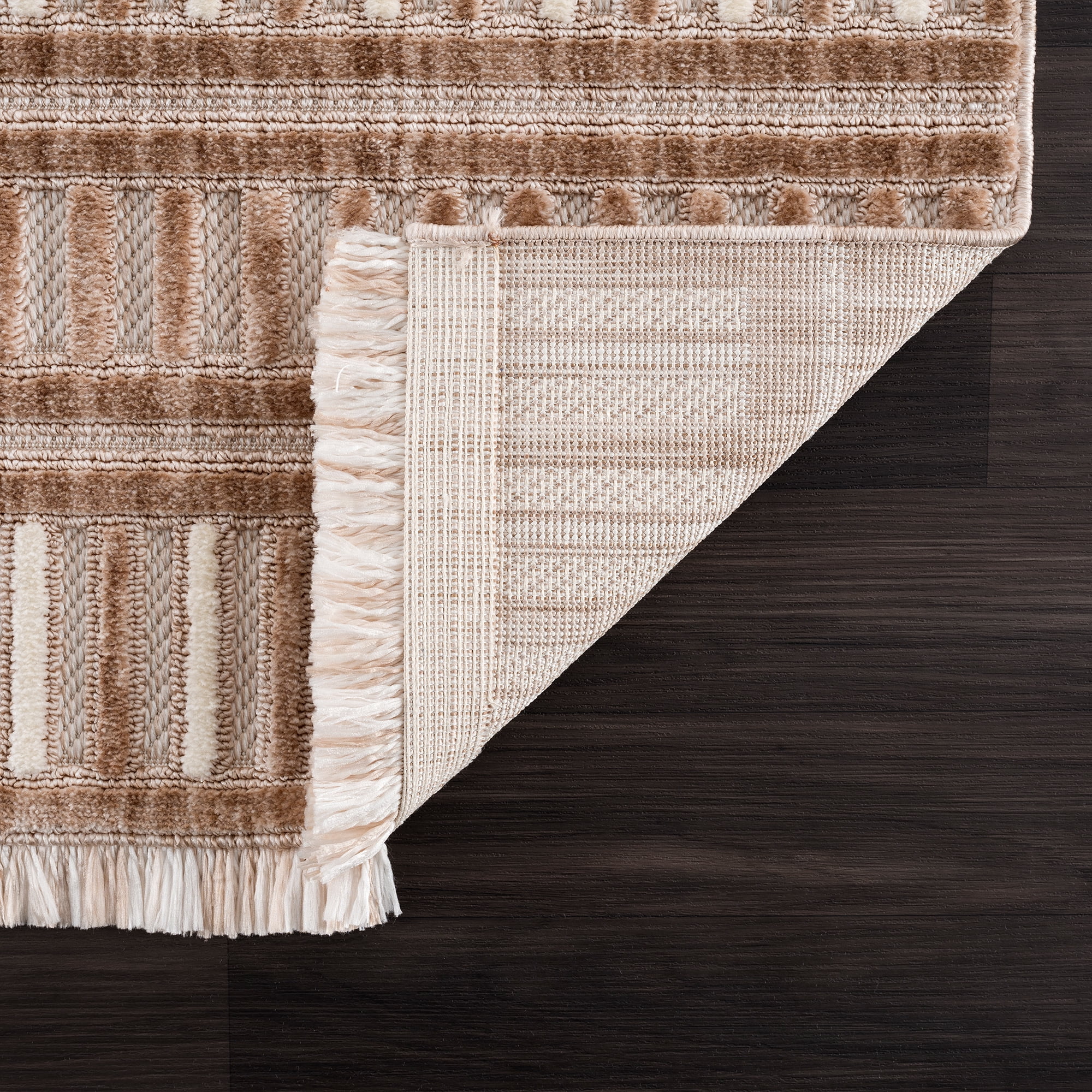United Weavers Keya Naaz Modern Geometric Accent Rug, Brown, 1'10" x 3'