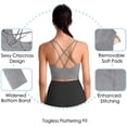 thumbnail image 4 of Sujetadores deportivos Evercute con tiras acolchadas en la espalda para yoga y fitness, 4 of 6