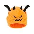 thumbnail image 2 of Cat Halloween Hat, Adjustable Soft Halloween Pumpkin Cat Hat Easy To Wear  For Cats Orange, 2 of 8