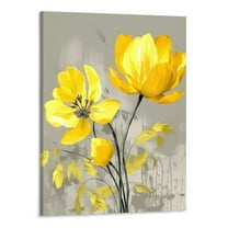 Shiartex Print On Canvas Canvas Wall Art Picture 16x20in for Living Room Bedroom Yellow Flowers 16x20in
