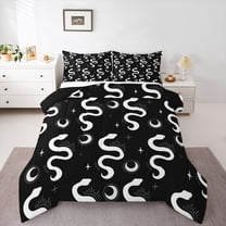Castle Fairy Teens Abstract Snake Queen Comforter Set,Starry Sky Bedding Comforter Set