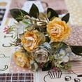thumbnail image 6 of SPRING PARK 1 Bouquet Artificial Fake Roses Flowers Foam For Home Decorations Wedding Party, 6 of 6