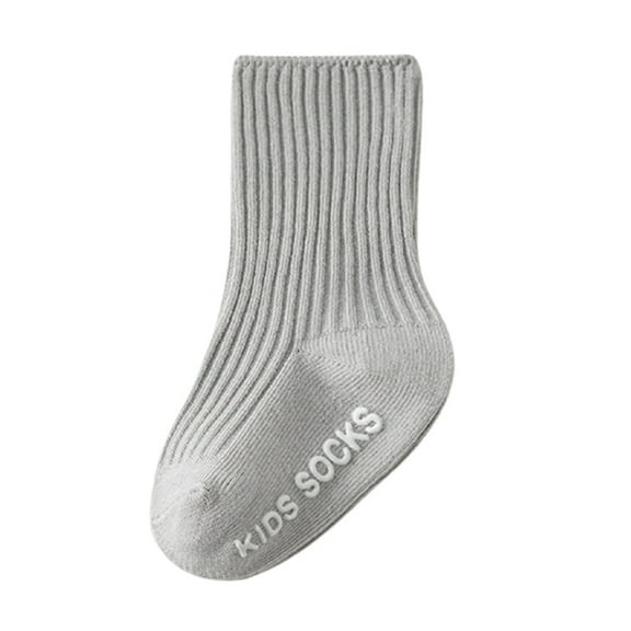 Baby Socks Newborn Light Gray Socks Glue Dispensing Kids Socks Crew Socks Floor Crawling Socks Christmas Socks 1-3 Years