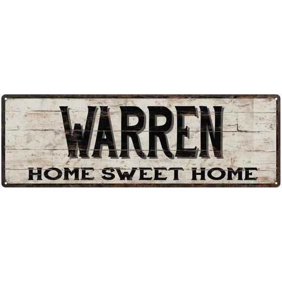 WARREN Rustic Home Sweet Home Sign Gift 8x24 Metal Decor 108240084166