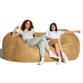 thumbnail image 5 of Jaxx 7 Foot Giant Bean Bag Sofa, Camel, 5 of 7