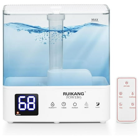 

Humidifiers for Bedroom Large Room 5L Ultrasonic Cool Mist Humidifiers for Home Nursery & Plants Quiet Top Fill Air Humidifier Rapid Humidification & Sleep Mode