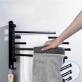 thumbnail image 5 of Bath Towel Rack Swivel Towel Rack Bathroom Swing Arm Towel Bar Wall Mounted Clothes Hanger 5 Strokes, 5 of 5