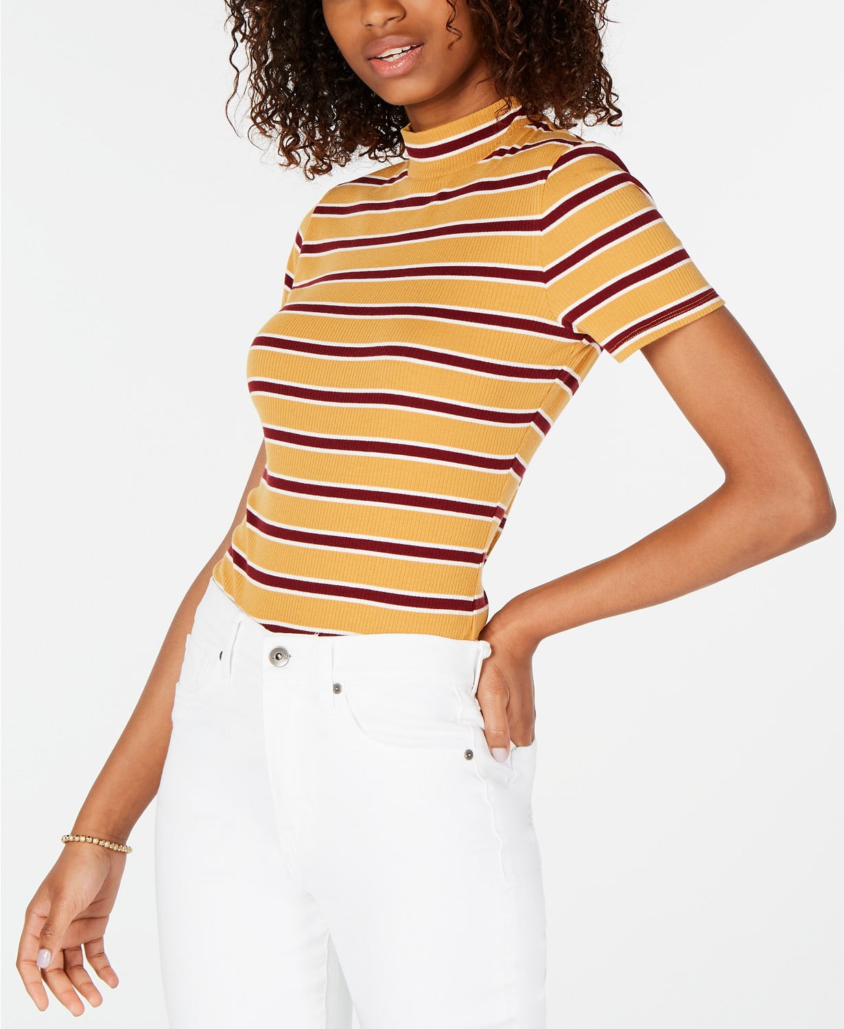 gold mock turtleneck