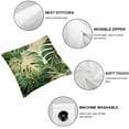 thumbnail image 4 of Acheng Tropical Green Leaves Pillow Covers Set of 2 Palm Leaf Decorative Outdoor Throw Pillow Cases Standard Size Spring Summer Modern Botanical Pillowcases Cushion Cover for Sofa Couch Bed White, 4 of 6