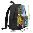 thumbnail image 2 of Lsque Scooby-Doo Pattern Adult Backpack – Durable & Lightweight PU Canvas Storage Bag , 15” Laptop Compartment, and Multiple Pockets, 2 of 7
