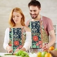 thumbnail image 3 of Pioneer Flower Floral Print Pattern Apron-Garden Aprons for Women with Pockets-Cotton Linen Waterproof Kitchen Cooking Gardening Aprons Adjustable for Kitchen,Cooking,BBQ and Salon 33x27 Inch, 3 of 7