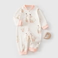 thumbnail image 2 of Karoyedx Baby Girls Winter Rompers Baby Girl Boy Clothes Long Sleeve Romper One Piece Jumpsuit First Birthday Outfit Spring Fall Winter Pink Size,9-12 Months, 2 of 7