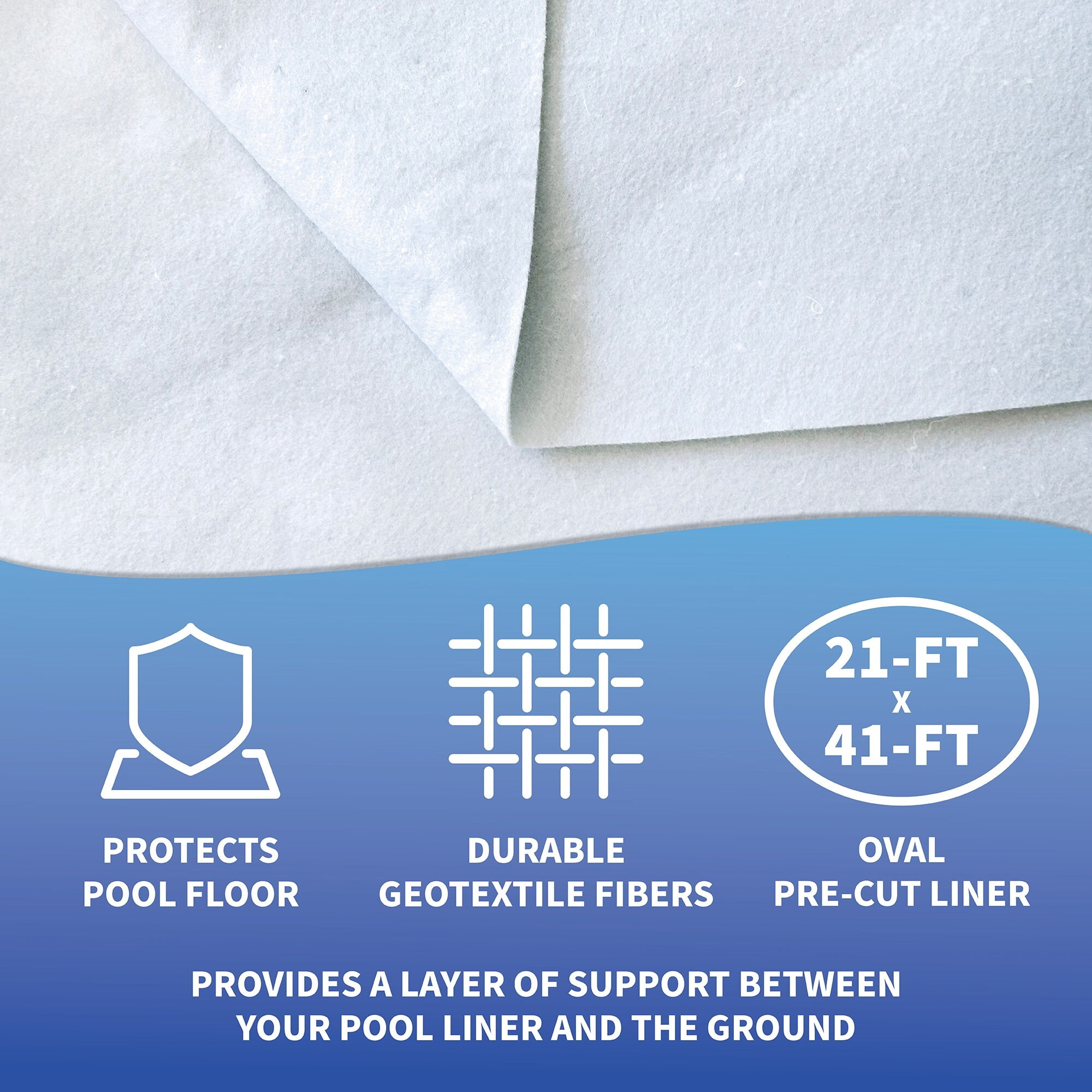 Blue Wave Oval Liner Pad for Above Ground Pools