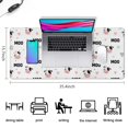thumbnail image 5 of Long Mouse Pads for Desk,White Cow Moo Pattern Desk Mats on Top Of Desks, Desk Mouse Pad Extra Large with 3mm Non-Slip Base and Stitched Edge for Gaming,Office,Work,Home 35.4"x15.7", 5 of 6
