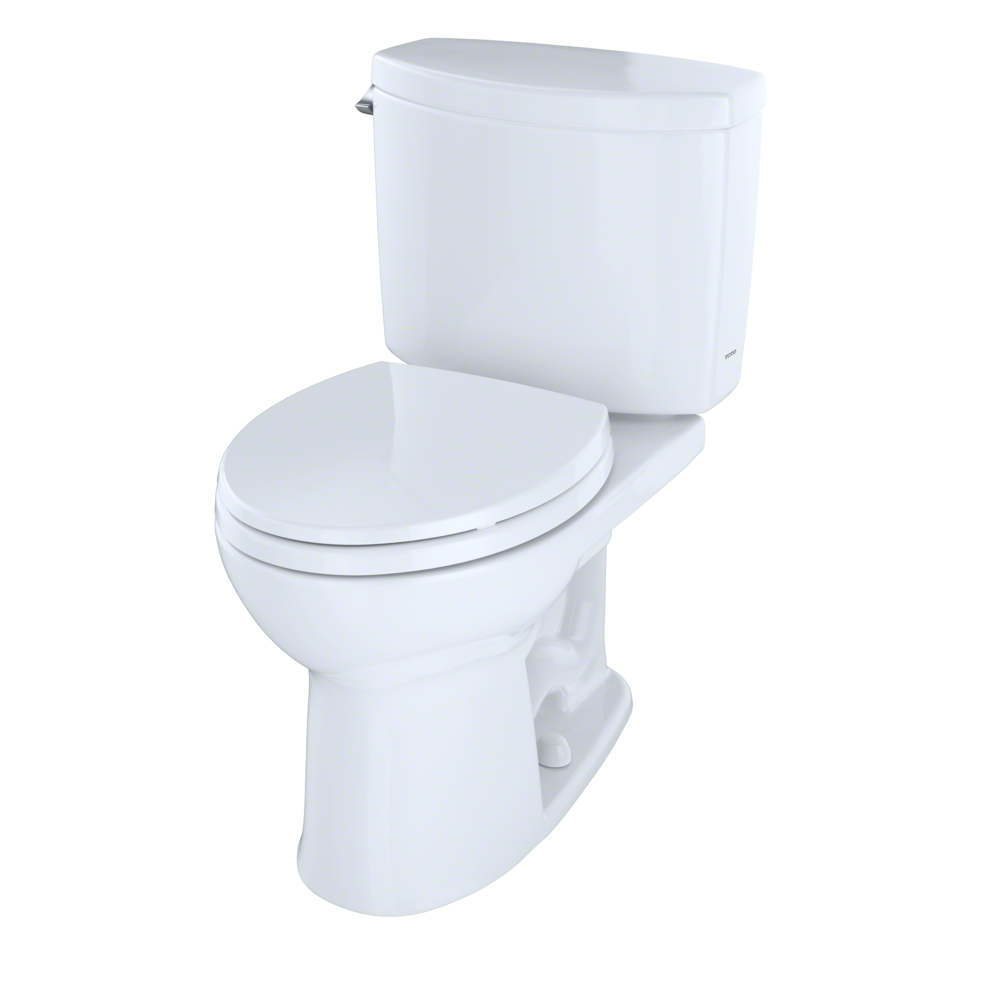 TOTO® Drake® II Two-Piece Round 1.28 GPF Universal Height Toilet with CEFIONTECT, Cotton White - CST453CEFG#01 - image 3 of 5