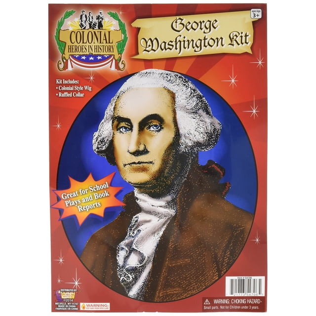 Disguise Kit Forum para disfraz de George Washington con gafas y máscara