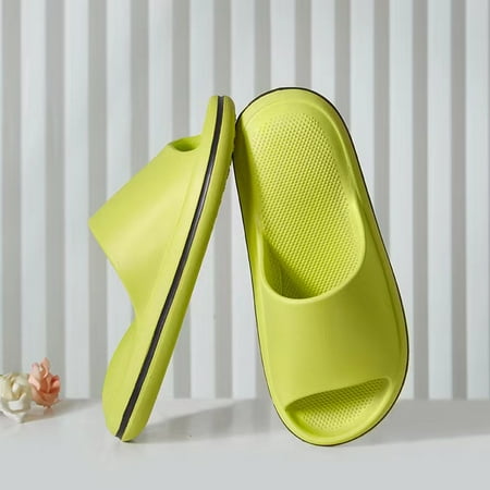 

New Shit Feeling Slippers for Women Summer Thick Sole Anti slip Bathroom Slippers for Home Use Air Cushion Slippers for Men Summ TUOXIE