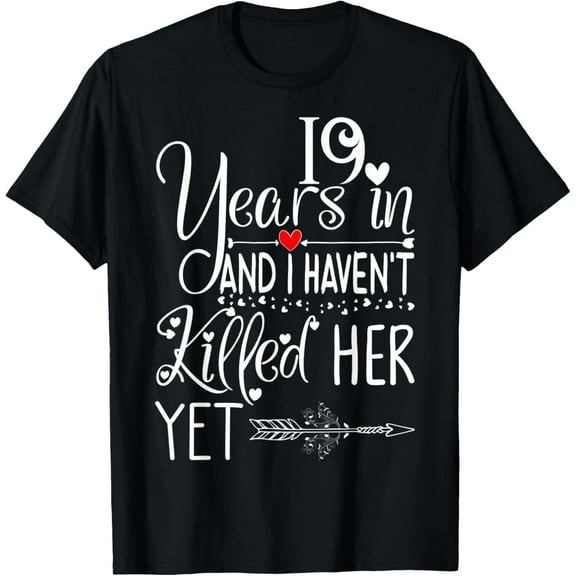 19 Years of Marriage 19th Wedding Anniversary for Him & Men T-Shirt