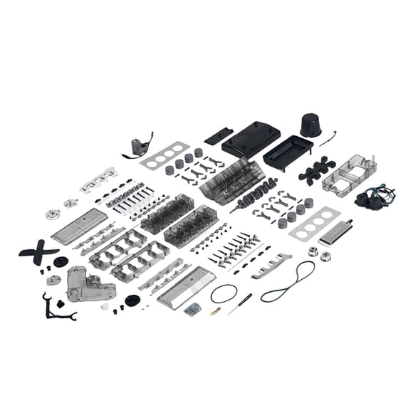 Kit de modelo de motor V8 mini para , juego de construcción, colección de ingeniería, educación, regalo para niños y adultos, modelo de 8
