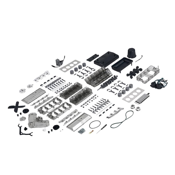 Kit de modelo de motor V8 mini para , juego de construcción, colección de ingeniería, educación, regalo para niños y adultos, modelo de 8