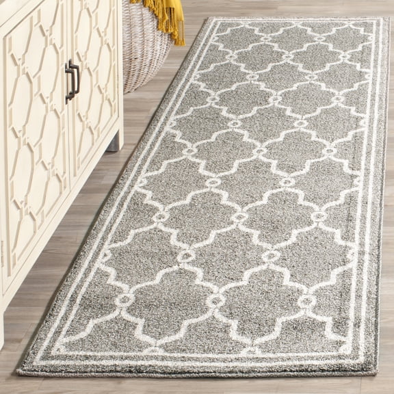 Safavieh Amherst Wesley Geometric Runner Rug, Dark Gray/Beige, 2'3" x 9'