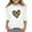 White, variant on Hienoo Toddler Girls Valentine's Day T Shirt Heart Print 3/4 Sleeve T-Shirt Summer Tee Shirt