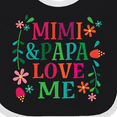 thumbnail image 4 of Inktastic Mimi and Papa Love Me Girls Baby Bib, 4 of 4