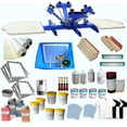thumbnail image 1 of INTBUYING 4 Color Screen Printing kit Micro-adjust Shirt Press Machine Silk Screen Ink Squeegee Supplies, 1 of 7