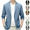 thumbnail image 5 of Atogsazn Mens Casual Jacket Lightweight Button 3/4 Sleeve Jackets with Pocket Workout Coat White XXXL Fashion, 5 of 5