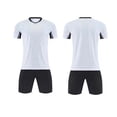 thumbnail image 2 of Amidoa Boys Summer Athletic 2 Piece Outfits Performance CrewNeck Short Sleeve and Elastic Waist Active Casual Short Kids Clothing Set White Size M, 2 of 6