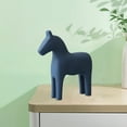 thumbnail image 5 of Creative Trojan Statue Art Crafts Wood Horse Ornament Home Decor Animal Figurine for Desktop Decorative Living Room Christmas Birthday Blue, 5 of 8