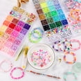thumbnail image 5 of Funtopia 48 Colors Polymer Clay Beads for Jewelry Making, Flat Heishi Beads Bracelet Making Kit, DIY Art Craft Gifts for Women Girls, 5 of 5