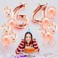 thumbnail image 4 of PARIS PRODUCTS - 64th Birthday Rose Gold Balloons & Number 64 Mylar Balloon, 64th Birthday Party Decor, 64th Birthday Decorations for Women, 64th Birthday Decorations Women 64, 4 of 4