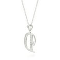 thumbnail image 3 of Galaxy Gold 14K Solid White Gold Pendant Necklace with Natural Diamonds Initial 'D' Pendant Made in USA High Polish Finish Rhodium Finish Snow White (18), 3 of 4