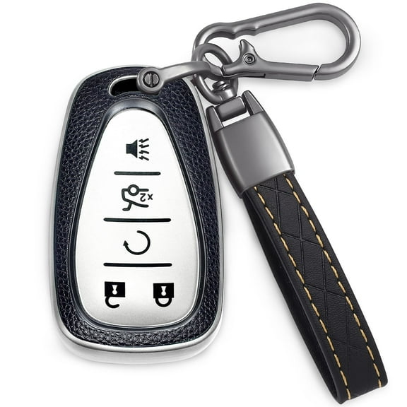 for Chevrolet Key Fob Cover Soft TPU Shell with Keychain 360 Degree Protection Key Case Holder for 2017-2023 Chevy Equinox Camaro Cruze Traverse Blazer Sonic Malibu 5 Buttons